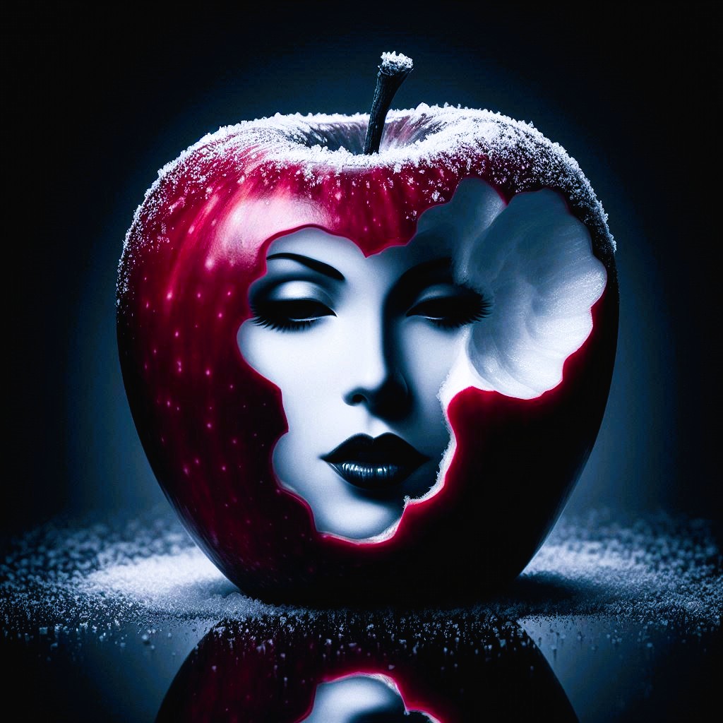 The Queen from Snow White depicted inside a poison apple illustrating the risks of not having diverse teams and adaptive leadership in risk management.